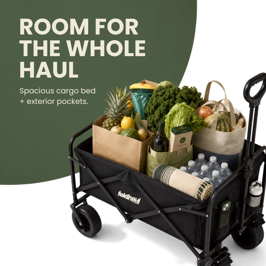 Foldhaul One | Collapsible Folding Wagon Cart for Groceries